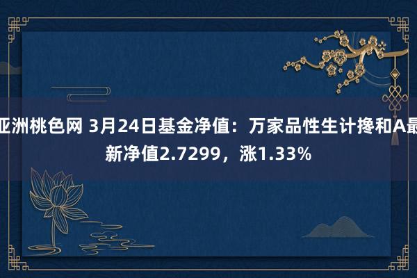 亚洲桃色网 3月24日基金净值：万家品性生计搀和A最新净值2.7299，涨1.33%
