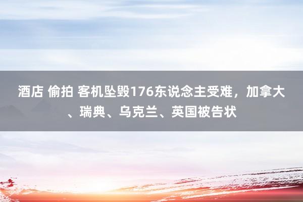 酒店 偷拍 客机坠毁176东说念主受难，加拿大、瑞典、乌克兰、英国被告状